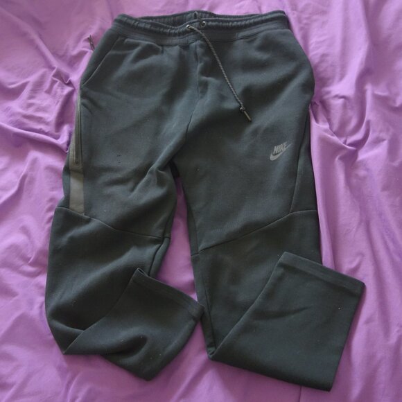 Nike 66% Cotton/34% Polyester Size M Black Sweat Pants - Picture 1 of 16